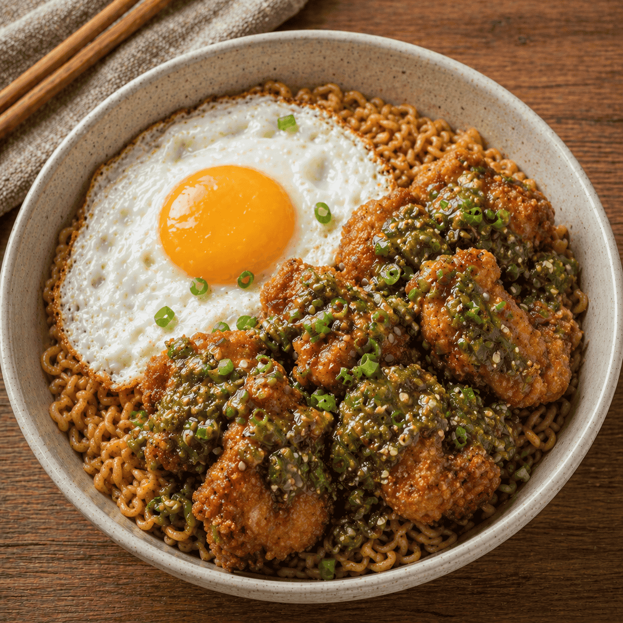 Chicken Indomie Bowl Cabe Hijau Rice Bowl Boss